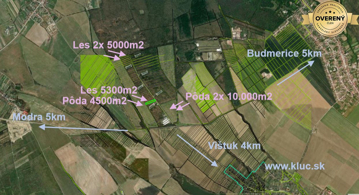 hľadáte pôdu, les alebo lúku v okrese pezinok budmerice
