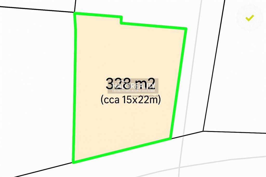 rezervované - predaj, pozemok pre rodinný dom 328 m2 sládkovičovo