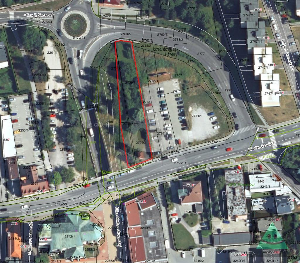 lukratívny investičný pozemok v centre prievidze 1 387 m2 mariánska ulica