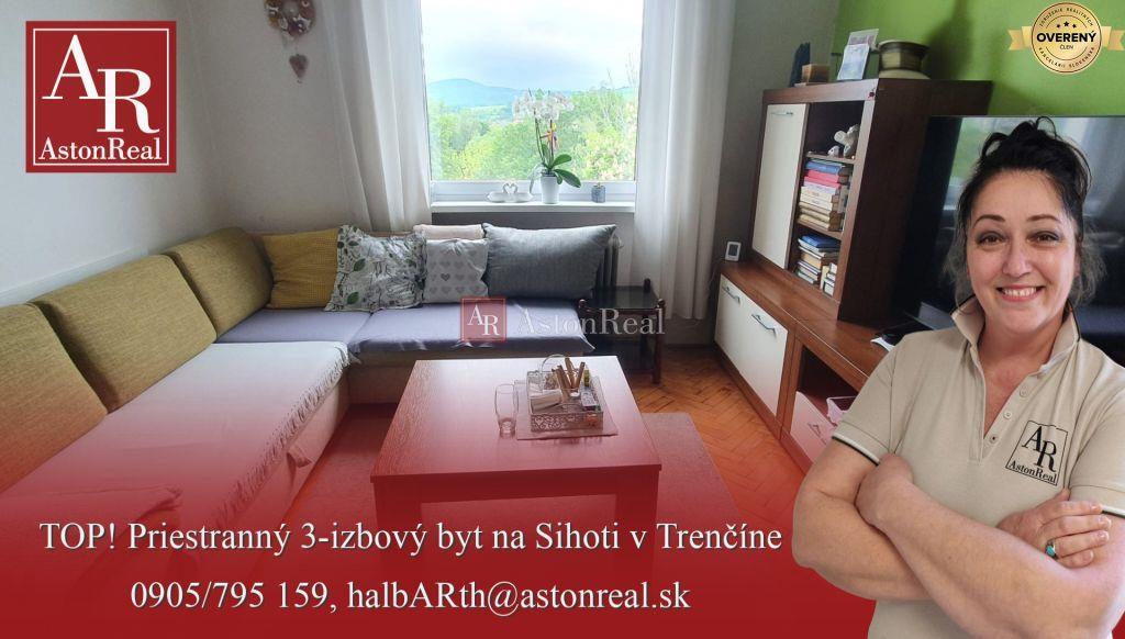 top ponuka priestranný 3-izbový byt s balkónom, 78m2, sihoť i, trenčín