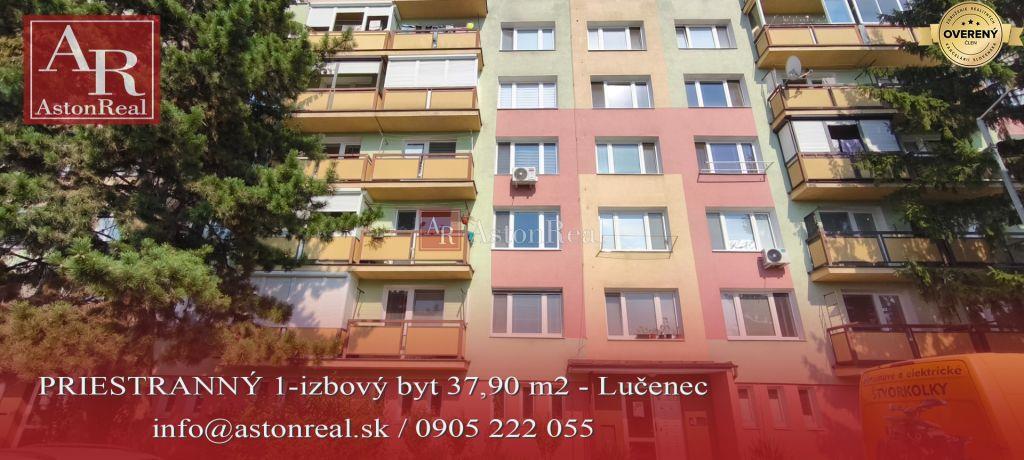 predaj priestranný 37,90 m2 1-izbový byt na 5.poschodí