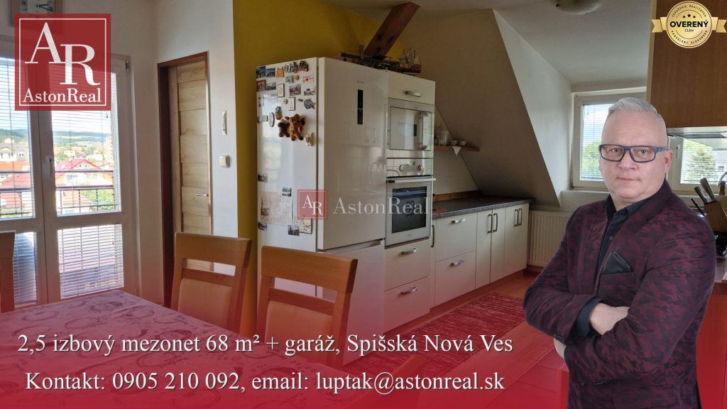 astonreal predaj 2,5 izbový mezonet 68m2 garáž - spišská nová ves