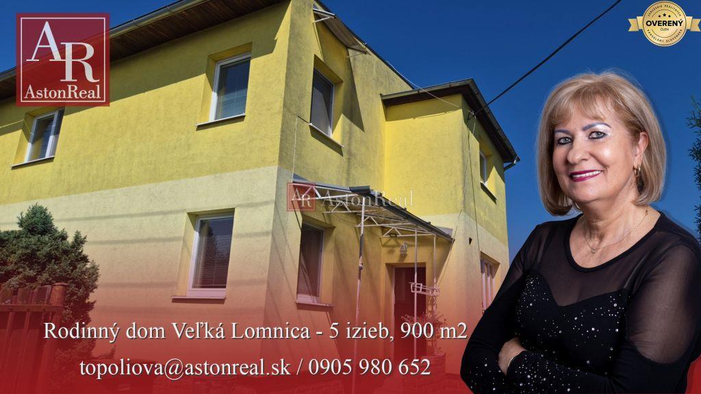 exkluzívna ponuka -predaj rodinného domu veľká lomnica- 5 izieb, 900m2