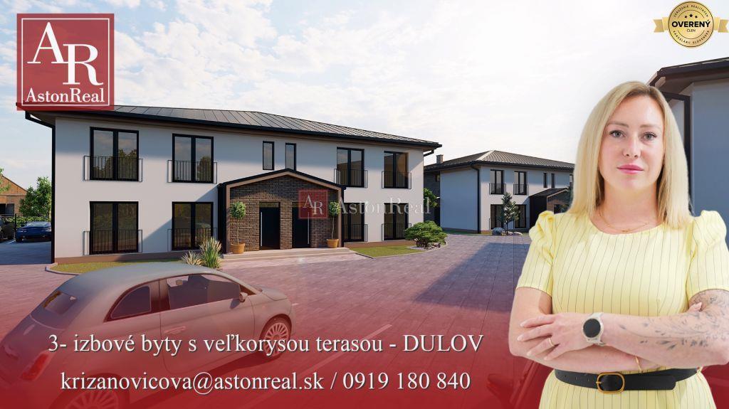 priestranné 3-izbové byty s terasou v novostavbe rezidencia dulov