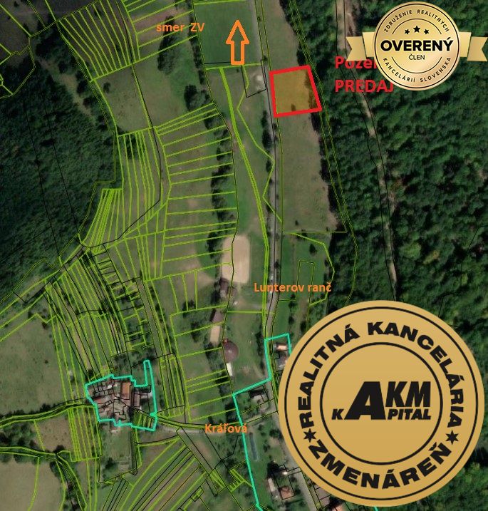 pozemok 1.342 m2 kráľová zvolen