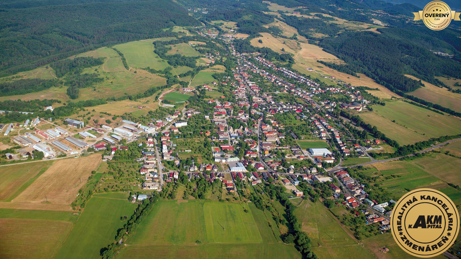 predaj pozemkov v badíne podiely, okres banská bystrica
